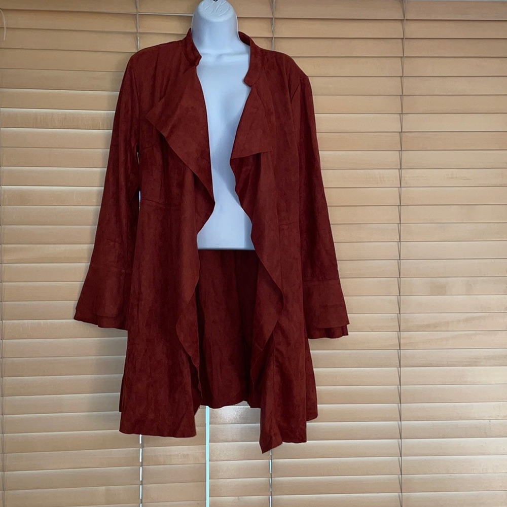 Back In The Saddle Open Suede Cardigan